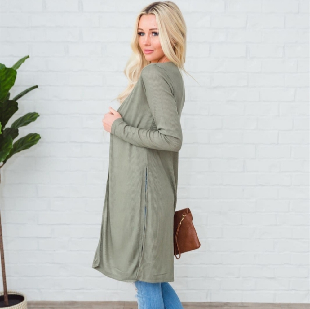 Long Ribbed Cardigan - Picture 3 of 6